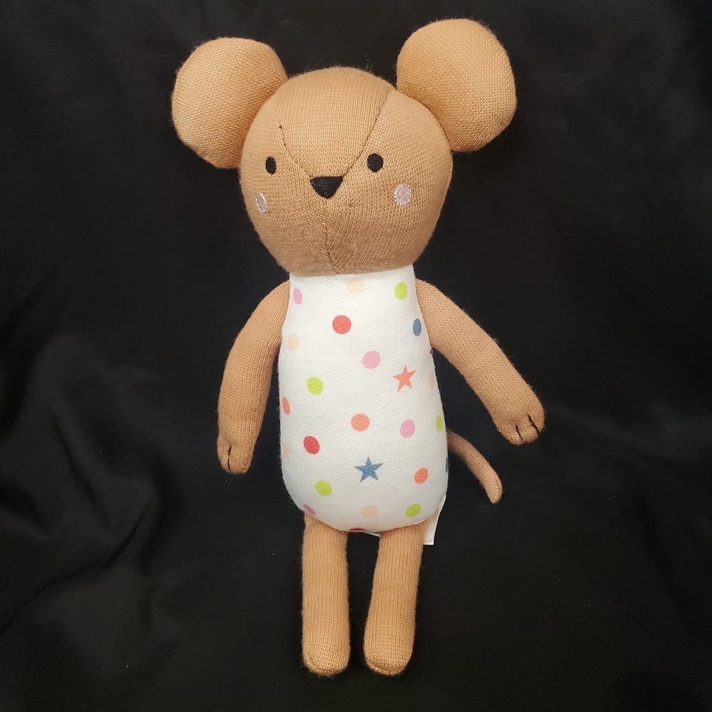 Target Pillowfort House and Mouse Brown Replacement 10" Plush Doll‎ Polka Dots